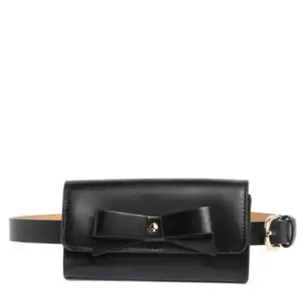 kate spade Black Leather Bow Belt Bag